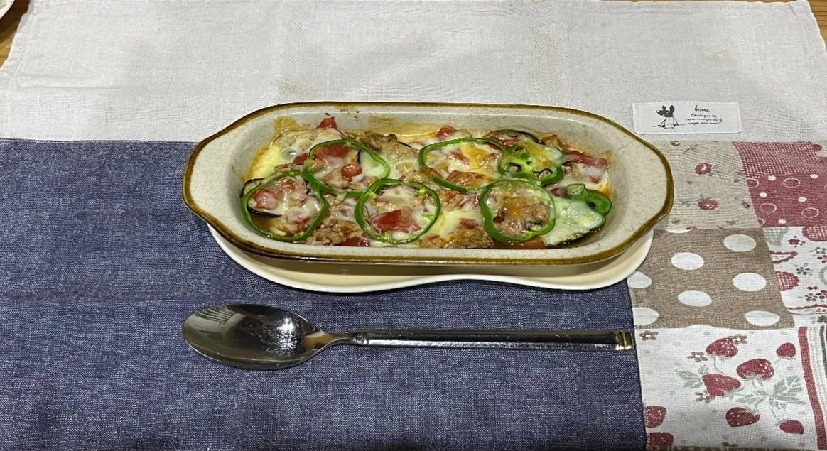 なすとズッキーニのミートグラタン