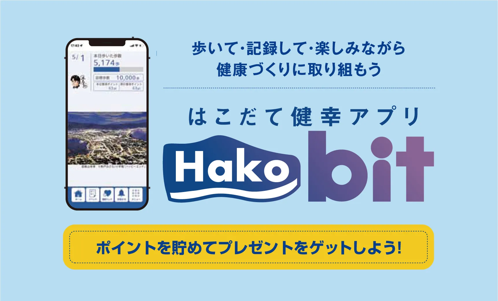 はこだて健幸アプリ Hakobit